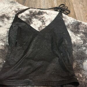 Elegant Black Halter Top